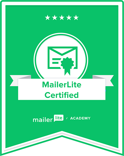 YNK media – Certifikát pre MailerLite